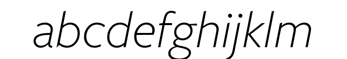 FreightSans Pro Light Italic Font LOWERCASE