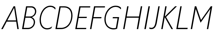 Gamay Cond Thin Italic Font UPPERCASE