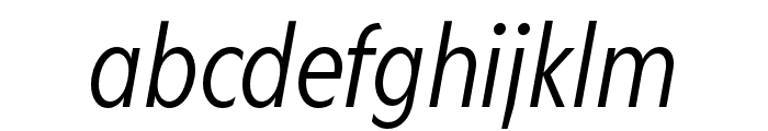 Gamay Narrow Light Italic Font LOWERCASE