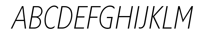 Gamay Narrow Thin Italic Font UPPERCASE