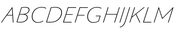 Gaultier ExtraLight Italic Font UPPERCASE