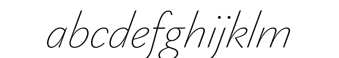 Gaultier ExtraLight Italic Font LOWERCASE