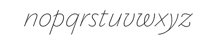Gaultier Thin Italic Font LOWERCASE