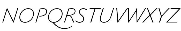 Gaultier UltraLight Italic Font UPPERCASE