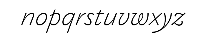 Gaultier UltraLight Italic Font LOWERCASE
