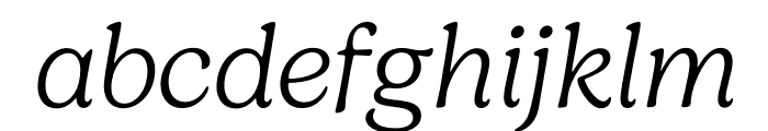 Gelica ExtraLight Italic Font LOWERCASE