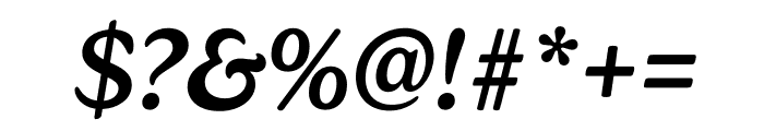 Gelica Medium Italic Font OTHER CHARS