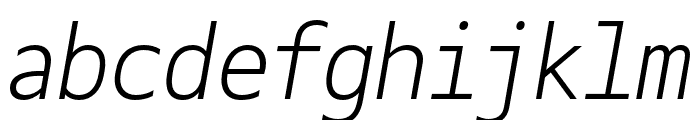 Gemeli Mono Light Italic Font LOWERCASE