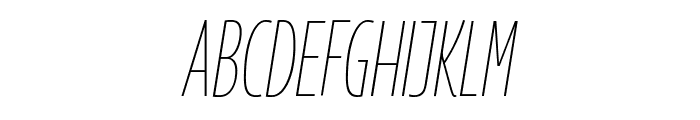 Georama ExtraCondensed Thin Italic Font UPPERCASE