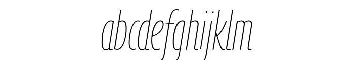 Georama ExtraCondensed Thin Italic Font LOWERCASE