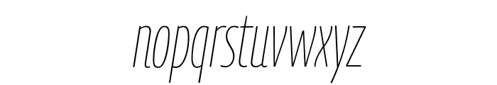 Georama ExtraCondensed Thin Italic Font LOWERCASE