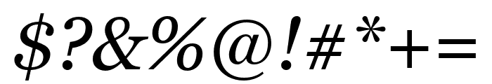 Georgia Pro Italic Font OTHER CHARS