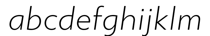 Gibbs Light Italic Font LOWERCASE