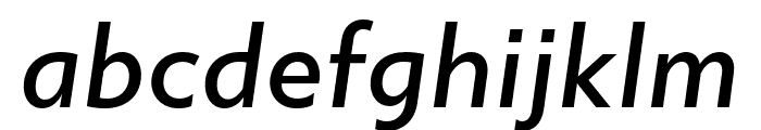 Gibbs Medium Italic Font LOWERCASE