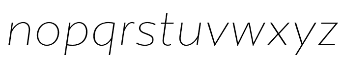Gibbs Thin Italic Font LOWERCASE