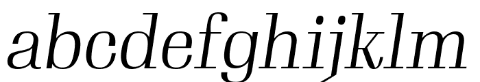 Gimlet Display Compressed Light Italic Font LOWERCASE