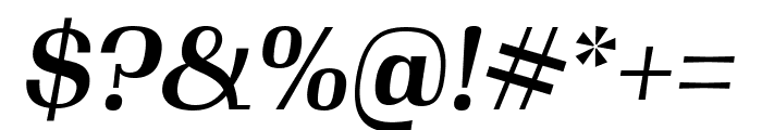 Gimlet Display Medium Italic Font OTHER CHARS