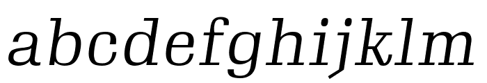 Gimlet Micro Compressed Light Italic Font LOWERCASE