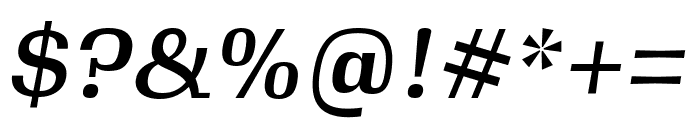 Gimlet Micro Medium Italic Font OTHER CHARS