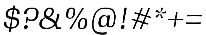 Gimlet Micro Narrow Light Italic Font OTHER CHARS