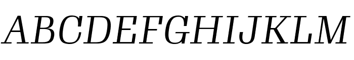 Gimlet Text Condensed Light Italic Font UPPERCASE