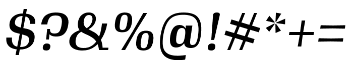 Gimlet Text Medium Italic Font OTHER CHARS