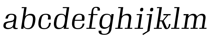 Gimlet Text Narrow Light Italic Font LOWERCASE