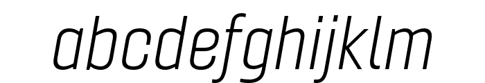 Gineso Cond Light Italic Font LOWERCASE