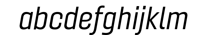 Gineso Cond Regular Italic Font LOWERCASE