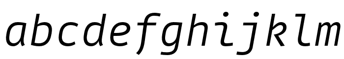 Gintronic Light Italic Font LOWERCASE