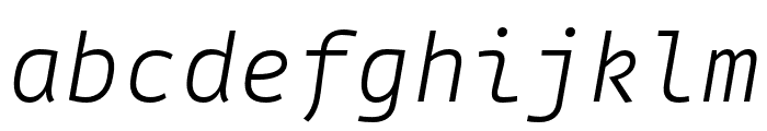 Gintronic Thin Italic Font LOWERCASE