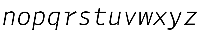 Gintronic Thin Italic Font LOWERCASE