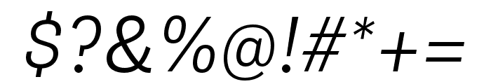 Gira Sans Light Italic Font OTHER CHARS