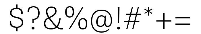 Gira Sans Thin Font OTHER CHARS