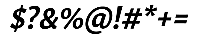Gitan Latin Semibold Italic Font OTHER CHARS