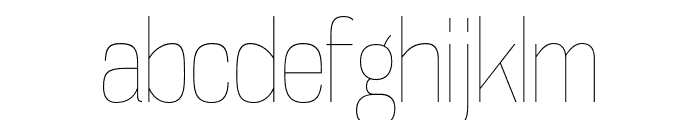 Gnuolane UltraLight Font LOWERCASE
