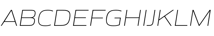 Gomme Sans ExtraLight Italic Font UPPERCASE