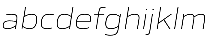 Gomme Sans ExtraLight Italic Font LOWERCASE