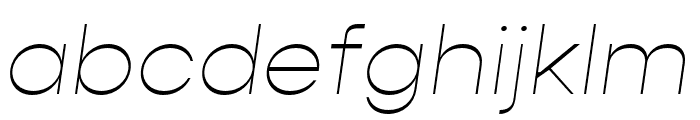 Gopher Thin Italic Font LOWERCASE