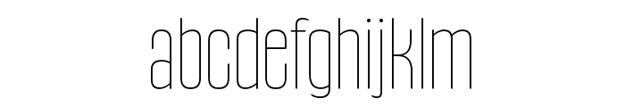 Gothiks Round Compressed Light Font LOWERCASE