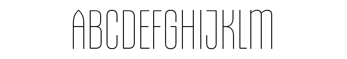 Gothiks Round Compressed UltraLight Font UPPERCASE