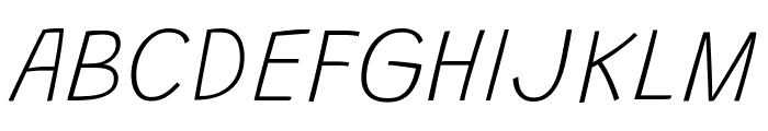 Grandstander Variable Thin Italic Font UPPERCASE