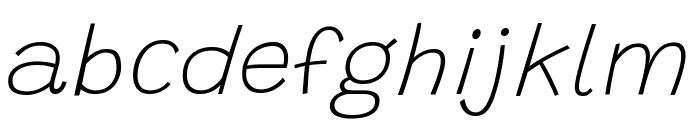 Grandstander Variable Thin Italic Font LOWERCASE