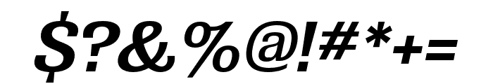 Grange Demi Bold Extended Italic Font OTHER CHARS