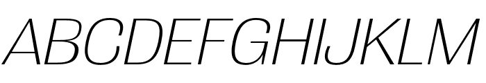 Grange Extra Light Extended Italic Font UPPERCASE
