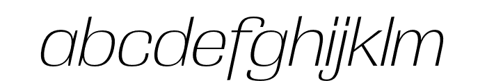 Grange Extra Light Extended Italic Font LOWERCASE