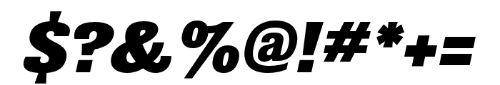 Grange Heavy Extended Italic Font OTHER CHARS