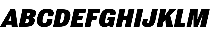 Grange Heavy Extended Italic Font UPPERCASE