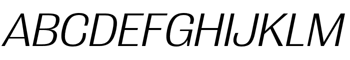 Grange Light Condensed Italic Font UPPERCASE