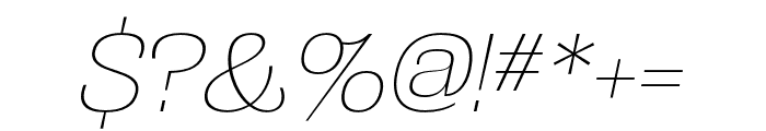 Grange Thin Condensed Italic Font OTHER CHARS